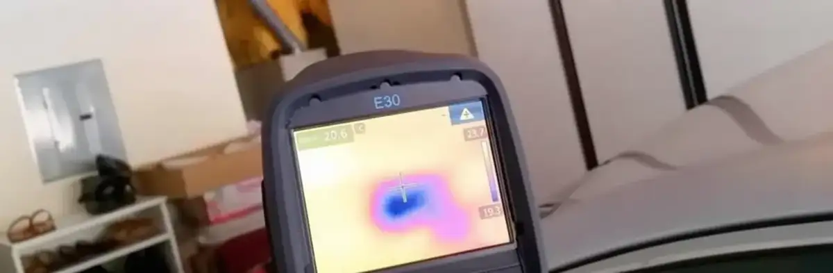 mold inspection using thermal imaging technology to detect moisture and hidden mold in a home in Madison, WI